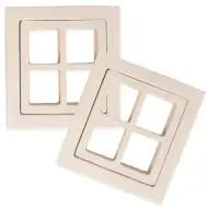 PlayBox: Set di finestre in legno 2 pezzi 8x8,5 cm