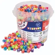 PlayBox: Set di perline colorate con lettere 1250 pezzi 7x7x7mm