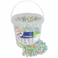 PlayBox: Set di perline da stirare MIDI pastello da 5 mm in secchio, confezione da 10.000 pezzi.