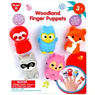 Playgo: Set di 5 burattini da dito - Animali del bosco