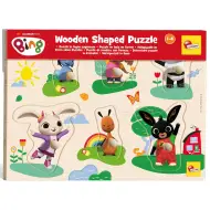Puzzle in legno ad incastro con 6 pezzi - Bing e amici - Lisciani