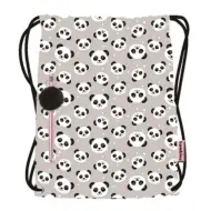Sacca sportiva con panda per bambini, 43x34 cm