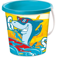 Secchiello per la sabbia con motivo di squalo surfista - Mondo Toys