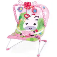 Sedia a dondolo e musicale rosa con motivo a zebra