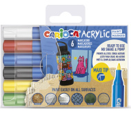 Set da 6 pennarelli Acrilyc Akril Maxi - Carioca