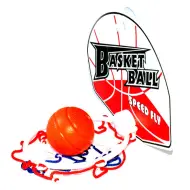 Set da basket con tabellone a ventosa da tavolo con palla