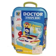 Set da gioco del dottore blu in valigetta con accessori
