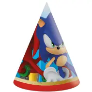 Set di 6 cappelli da festa Sonic