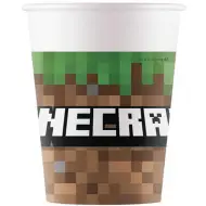 Set di 8 bicchieri di carta Minecraft da 200 ml