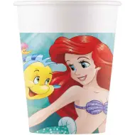 Set di 8 bicchieri di carta da 200 ml di Ariel la sirenetta