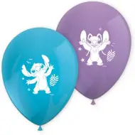 Set di 8 palloncini viola-blu di Stitch Disney+