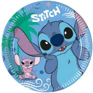 Set di 8 piatti di carta Disney+Stitch da 20 cm