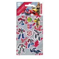 Set di adesivi 3D gonfi Transformers robot su foglio da 10x22 cm