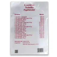 Set di carta tecnica per la 4ª classe, 25 pezzi
