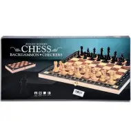 Set di giochi 3 in 1 in legno da 39,5 cm con pezzi in plastica