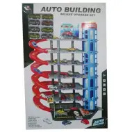 Set di gioco con parcheggio a 7 piani e 8 macchinine.
