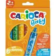 Set di pastelli a cera extra morbidi lavabili per bambini 8 pezzi - Carioca