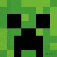 Set di tovaglioli di carta Minecraft – 2 strati, 33x33 cm, 20 pezzi