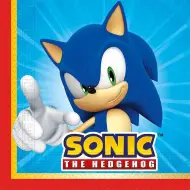 Set di tovaglioli di carta Sonic the Hedgehog – 2 strati, 33x33 cm, 20 pezzi