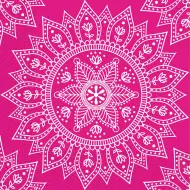 Set di tovaglioli di carta mandala fucsia-bianco – 2 strati, 33x33 cm, 20 pezzi