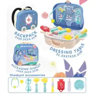 Set medico blu 2 in 1 in valigia con ruote con accessori