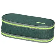 Spirit: Astuccio ovale a due piani verde scuro e chiaro 23x10cm