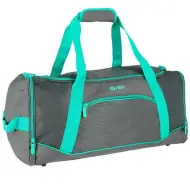 Spirit: Borsa sportiva da palestra turchese-grigia 20x51x23cm
