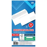 Spirit: Buste bianche con finestra destra LA/4 11x23cm confezione da 50 pezzi