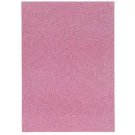Spirit: Foglio di schiuma decorativa adesiva con glitter, colore rosa, formato A4, 1 pezzo