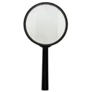 Spirit: Lente dingrandimento con manico in plastica nero da 70 mm