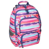 Spirit: Zaino scolastico arrotondato a righe colorate, zaino 46x34x22cm