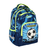 Spirit: Zaino scolastico arrotondato con stampa 3D a tema calcio, 34x26x44 cm