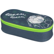 Spirit: astuccio ovale "Goal" con stampa a pallone da calcio 20x10x6 cm