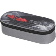 Spirit: astuccio ovale per penne con stampa di auto sportive "Speed" 20x10x6cm