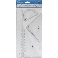 Spirit: set di righelli da 4 pezzi con righello dritto da 30 cm