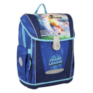Spirit: zaino scolastico a tema calcistico Champ League con chiusura magnetica, 49x21x40 cm