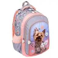 St.Right My Little Friends Grey York zaino scolastico a quattro scomparti, 40x28x18 cm