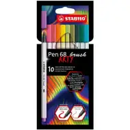 Stabilo: Pen 68 Brush ARTY set di pennarelli a pennello 10 pezzi