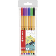 Stabilo: Point 88 set da 6 penne a punta fine di colori assortiti