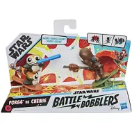 Star Wars Battle Bobblers Porgs vs Chewie figura con clip - Hasbro
