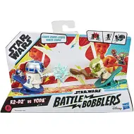 Star Wars Battle Bobblers R2-D2 vs Yoda figure con clip - Hasbro