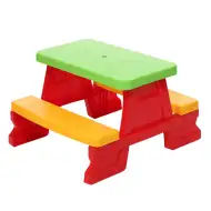 Tavolo da picnic rosso 70x79x47cm