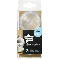Tommee Tippee: Closer to Nature tettarella per biberon flusso medio, 2 pezzi (3 mesi+)