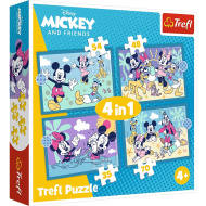 Topolino e i suoi amici puzzle 4 in 1 da 35, 48, 54 e 70 pezzi - Trefl