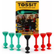 Tossit Starter Pack gioco di freccette con ventose in silicone rosso-turchese