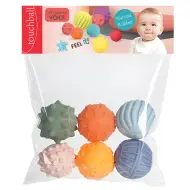 Touchball: Set di 6 palline per lo sviluppo del tatto in colori pastello