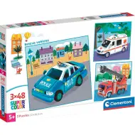 Veicoli di soccorso 3x48 pezzi Supercolor puzzle - Clementoni