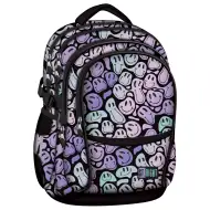 Zaino scolastico St.Right Crazy Faces a quattro scomparti, modello BP01, 43x32x20 cm