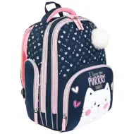 Zaino scolastico premium Kitty a due scomparti, 37x20x31cm