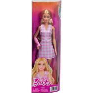 Barbie: Fashionista Amiche stilosa bambola fashion con gesso in abito rosa a quadri – Mattel